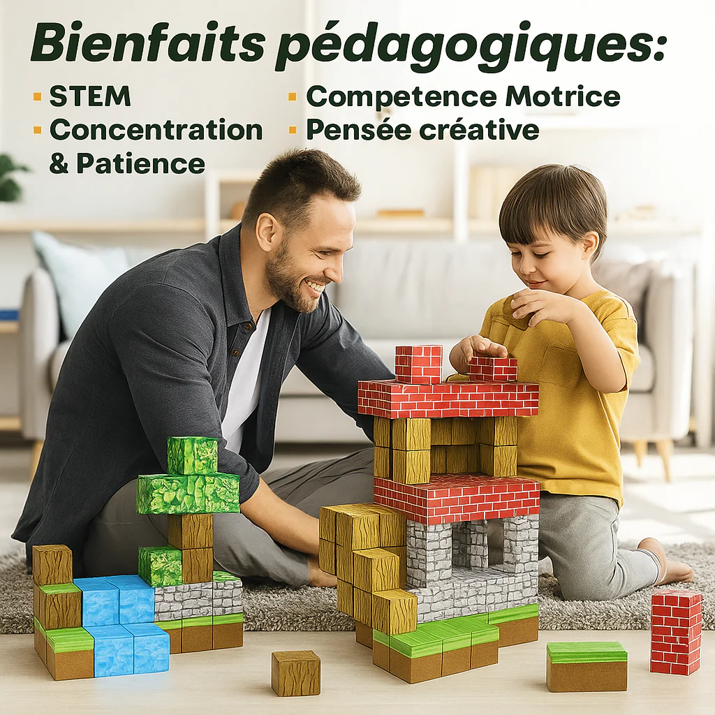 Jeux de bloc magnétique Montesorri - Image 3